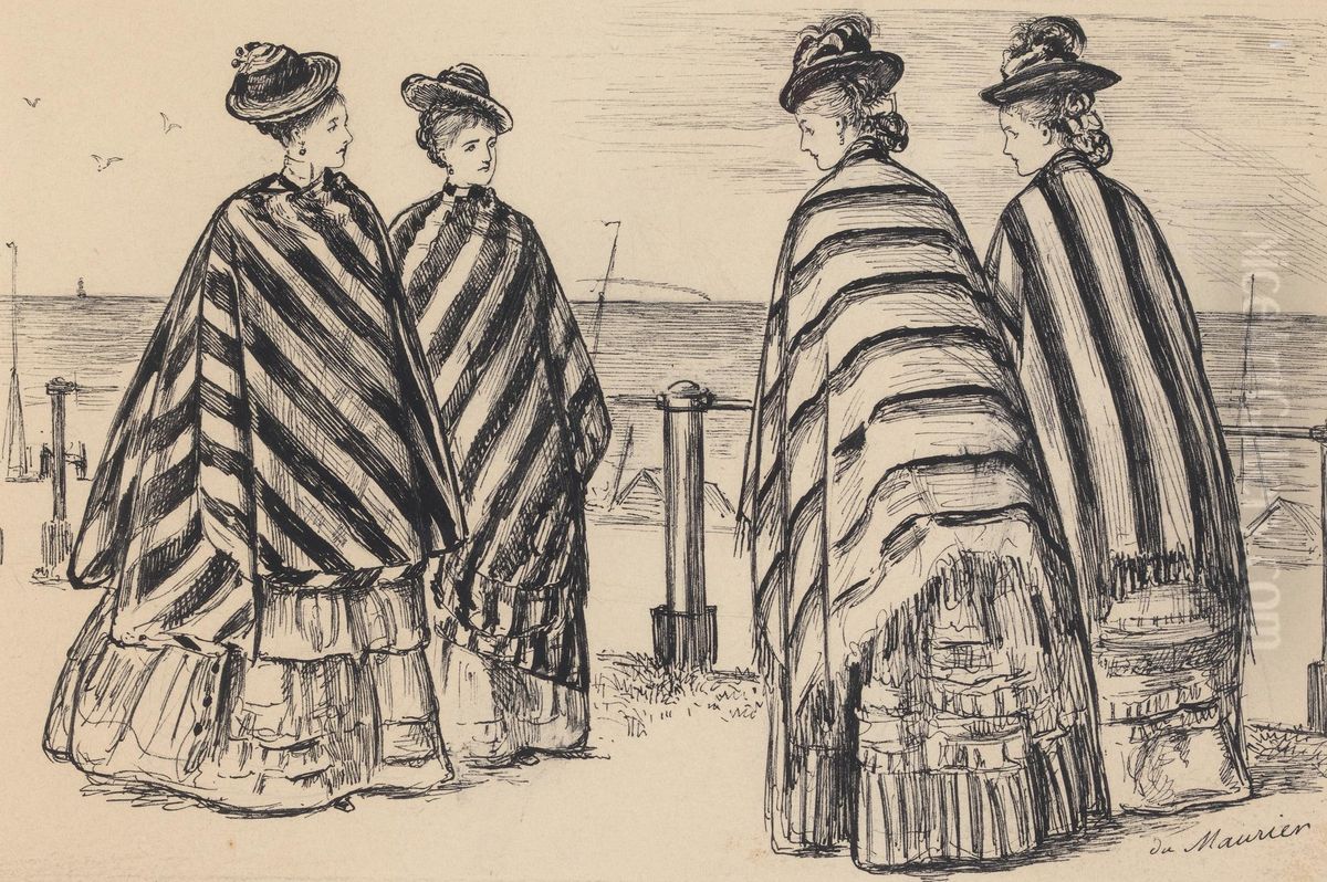 Women and their Garments Artistically Described Oil Painting by George du Maurier