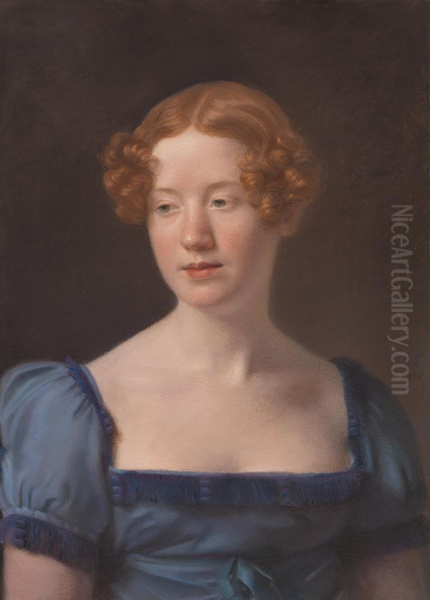 Lady Pringle, nee Emilia Anne Macleod Oil Painting by Archibald Skirving