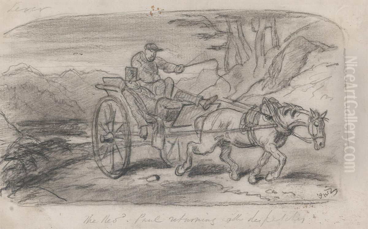 The Reverend Paul Returns with Despatches Oil Painting by Hablot Knight Browne