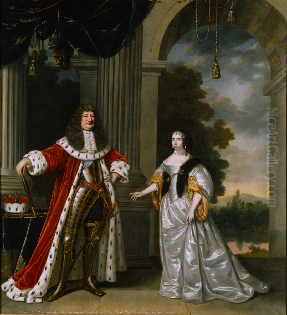 Der Grosse Kurfurst Friedrich Wilhelm von Brandenburg und Luise Henriette Oil Painting by Pieter Nason