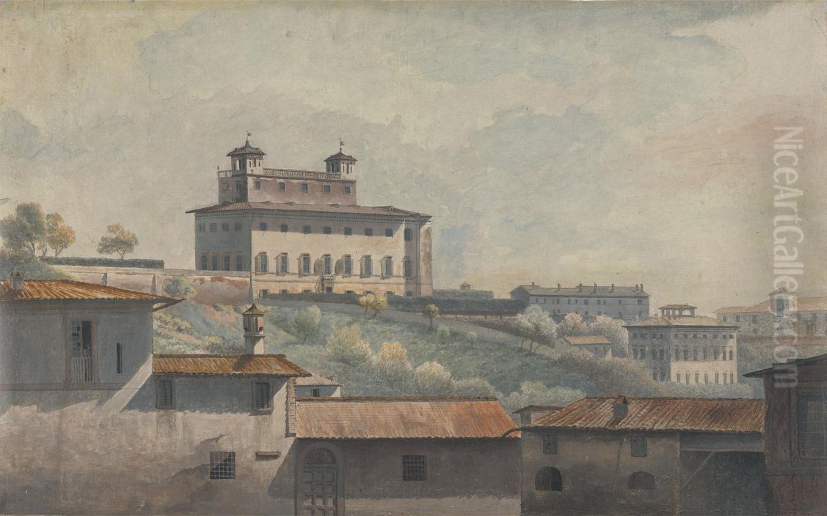 Villa Medici, Rome Oil Painting by Thomas Jones