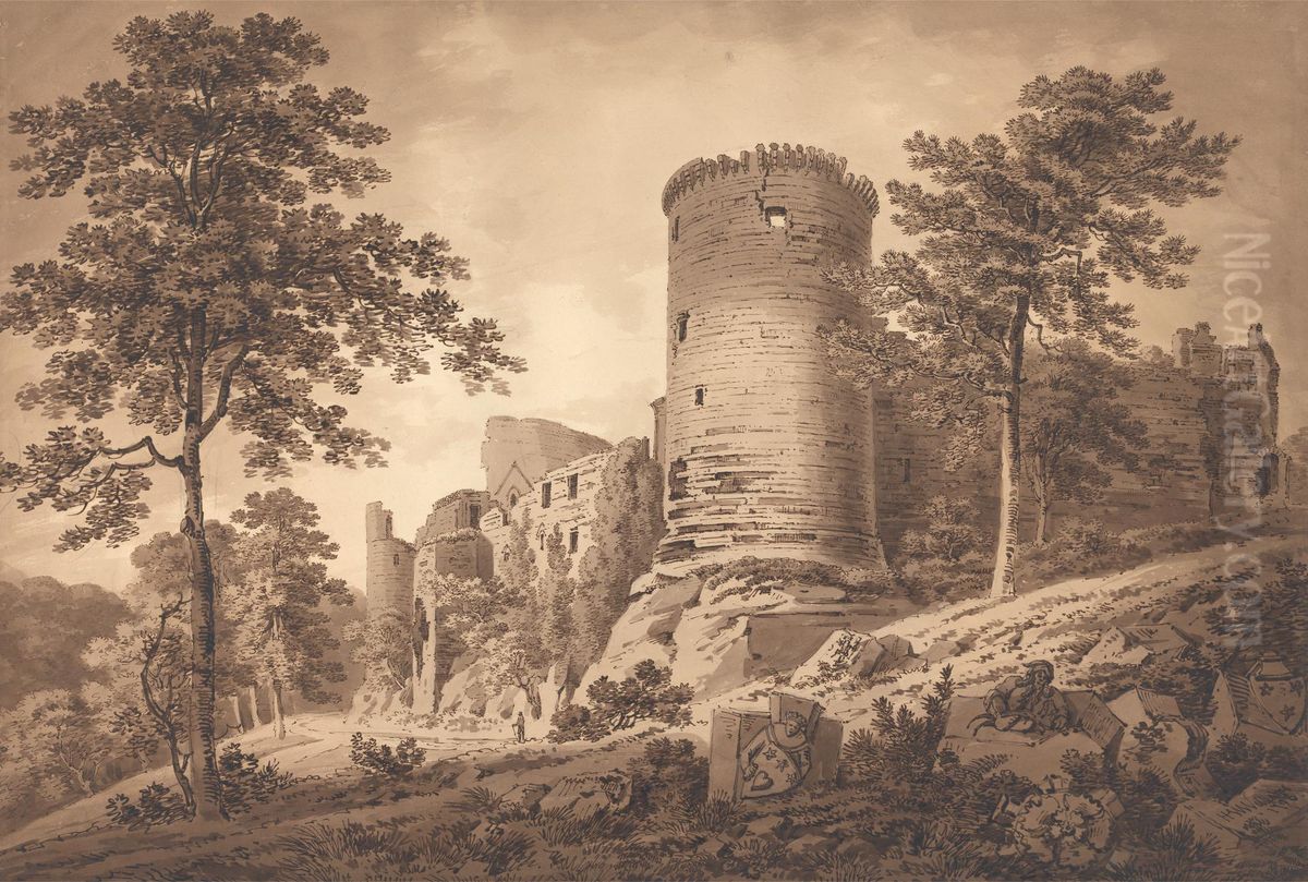 Bothwell Castle, Lanarkshire Oil Painting by Hugh William Williams