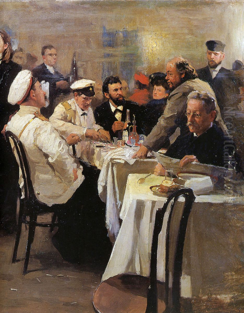 Group portrait of the editors of the magazine Niva Oil Painting by Lukian Popov