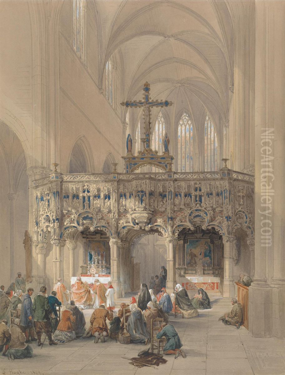 St. Michael's Mount, Ultrecht Oil Painting by Louis Haghe