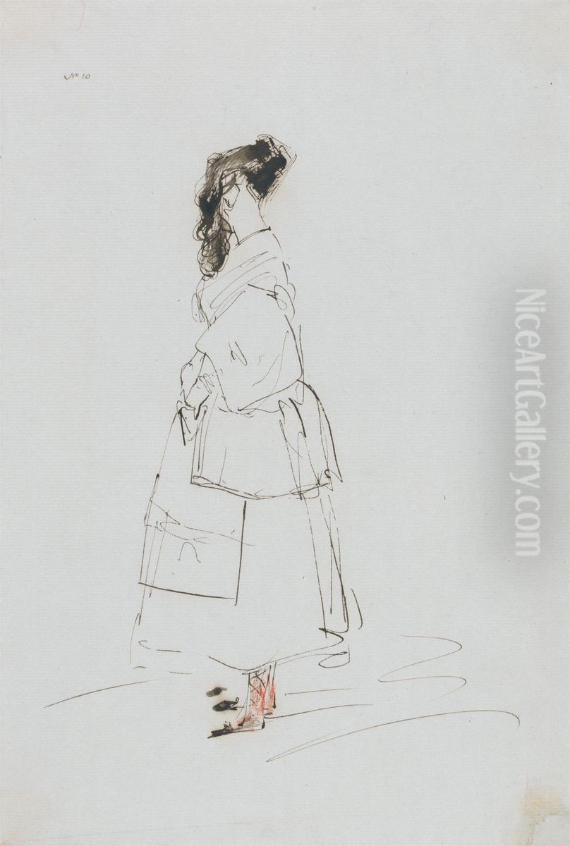 Full Length Sketch Oil Painting by Sir Edwin Henry Landseer