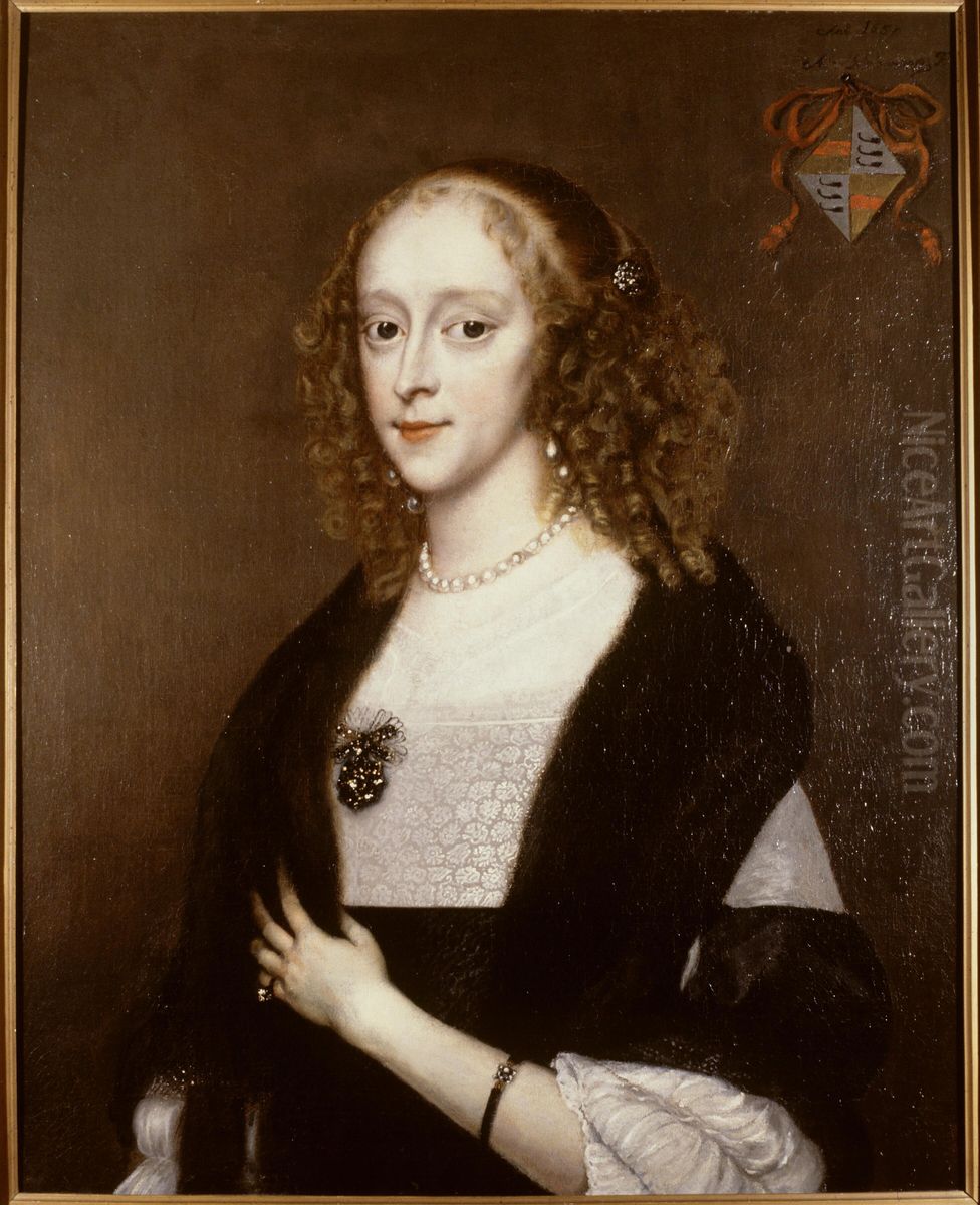 Portrait of Wendela Bicker (1636-1668) Oil Painting by Adriaen Hanneman