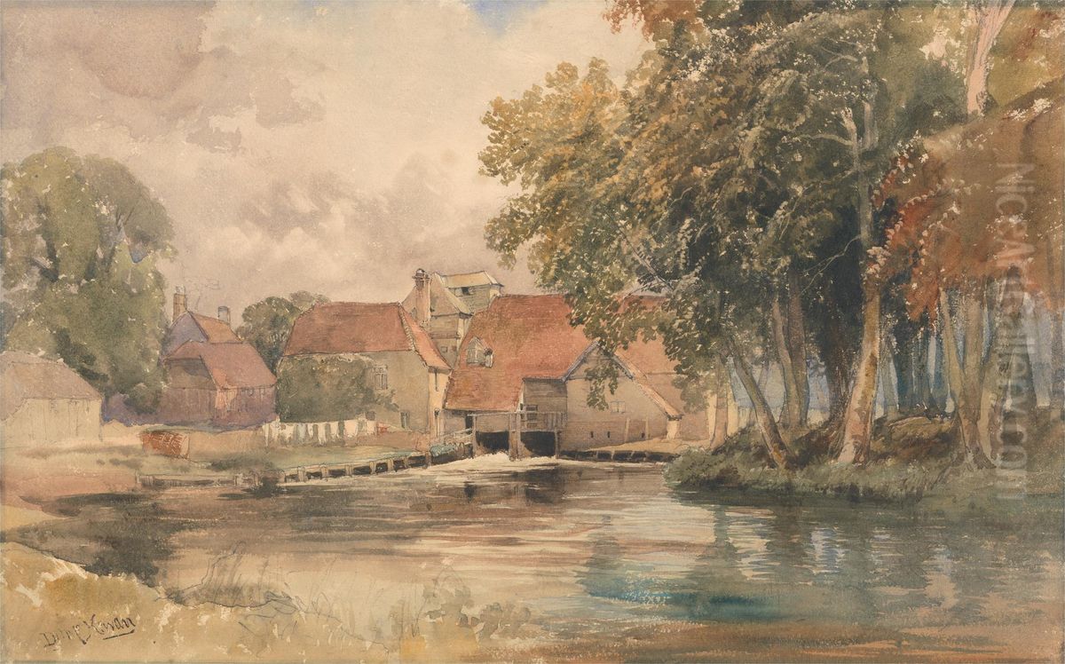 Farmhouse on the River Oil Painting by David Hall McKewan
