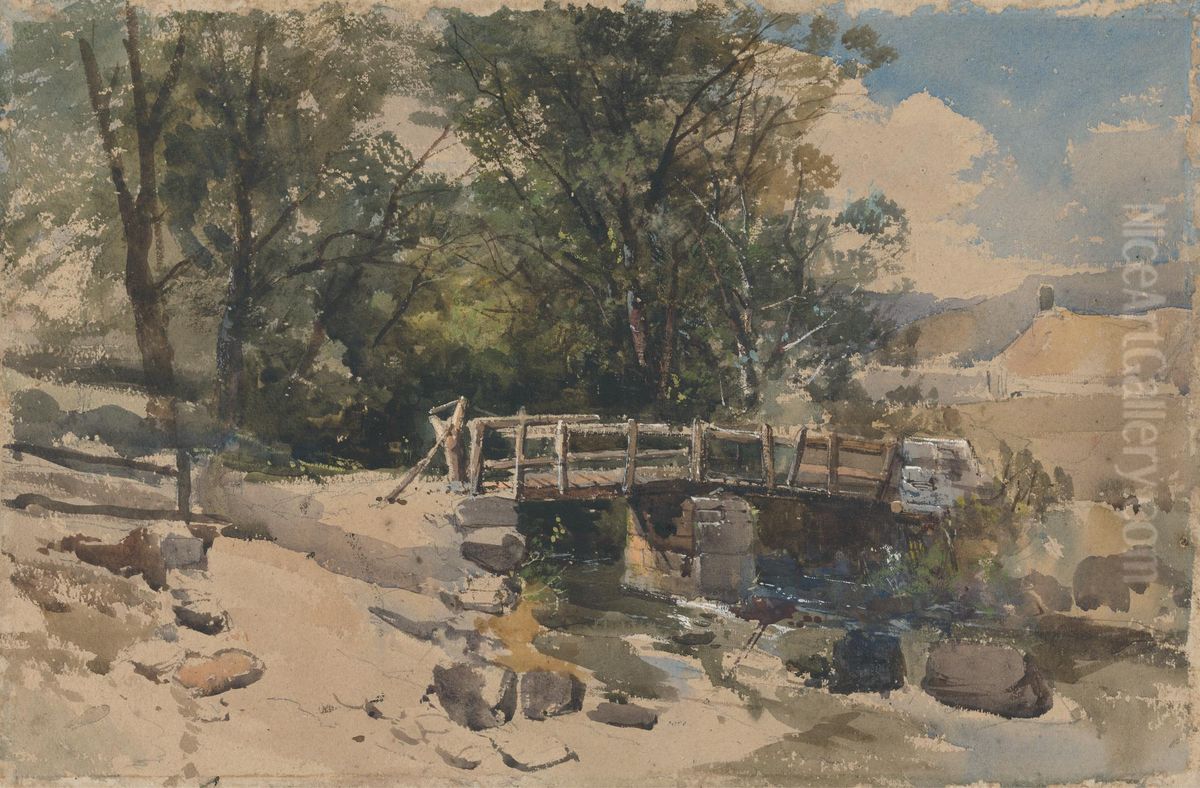 The Bridge Oil Painting by William James Muller