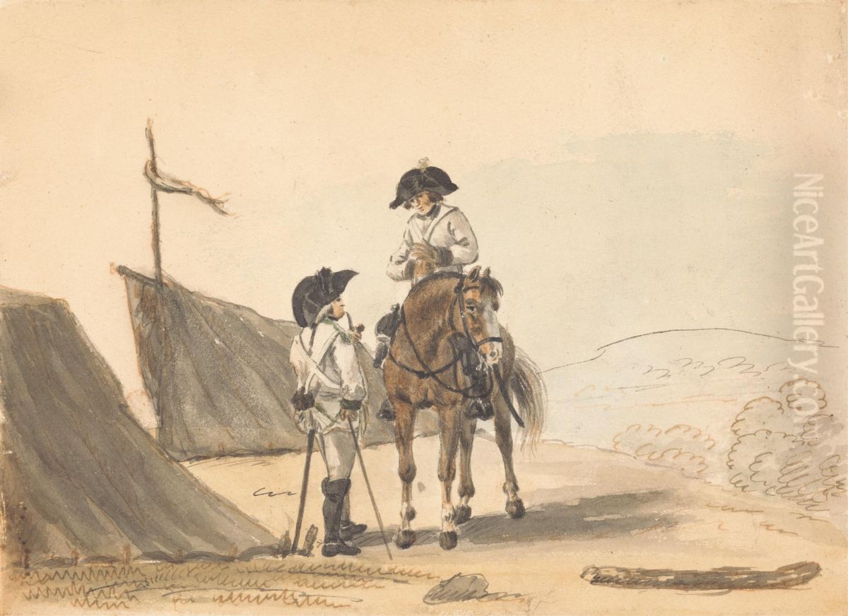 The Encampment Oil Painting by Philip James de Loutherbourg