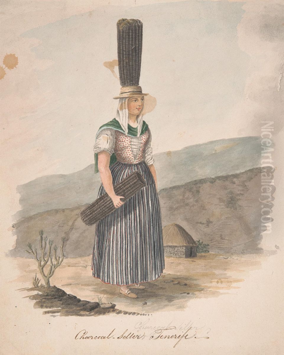 Charcoal seller, Tenerife Oil Painting by Alfred Diston