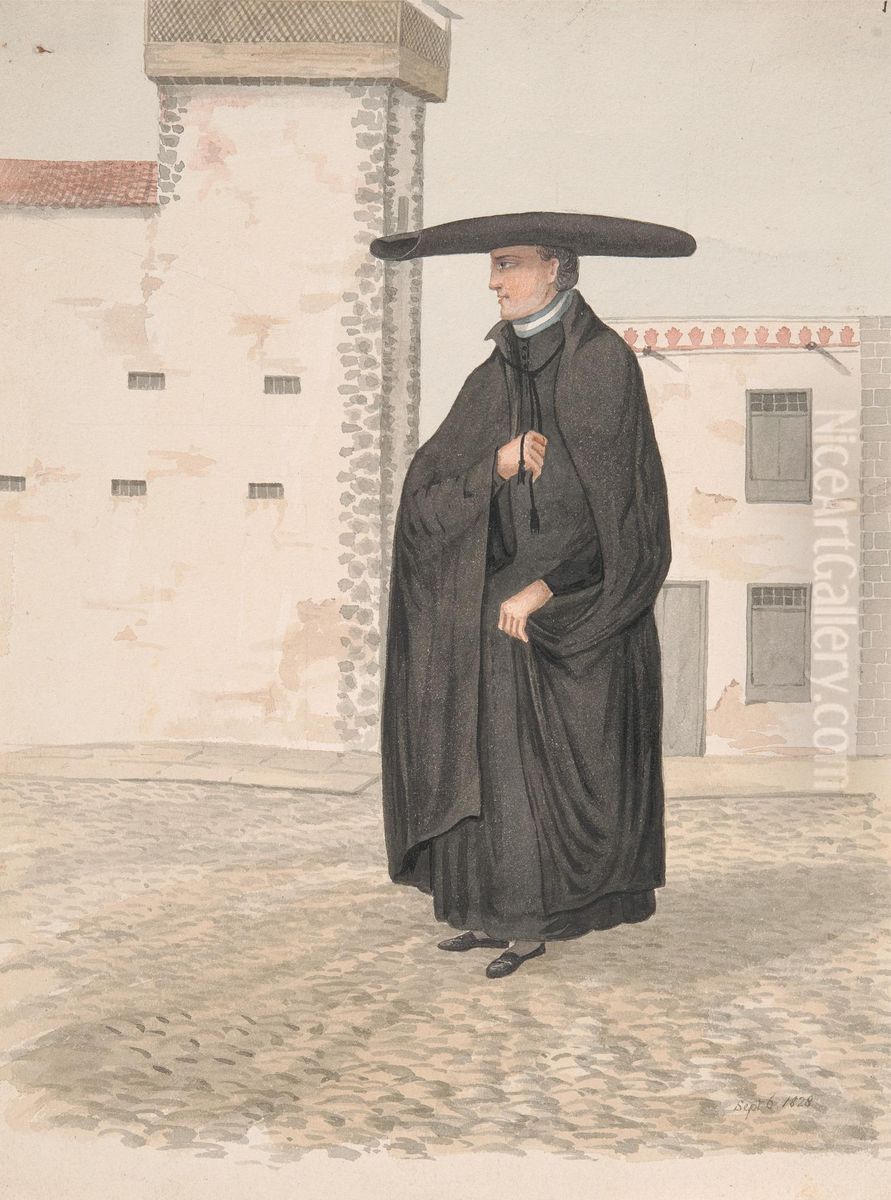 Parish Priest Oil Painting by Alfred Diston