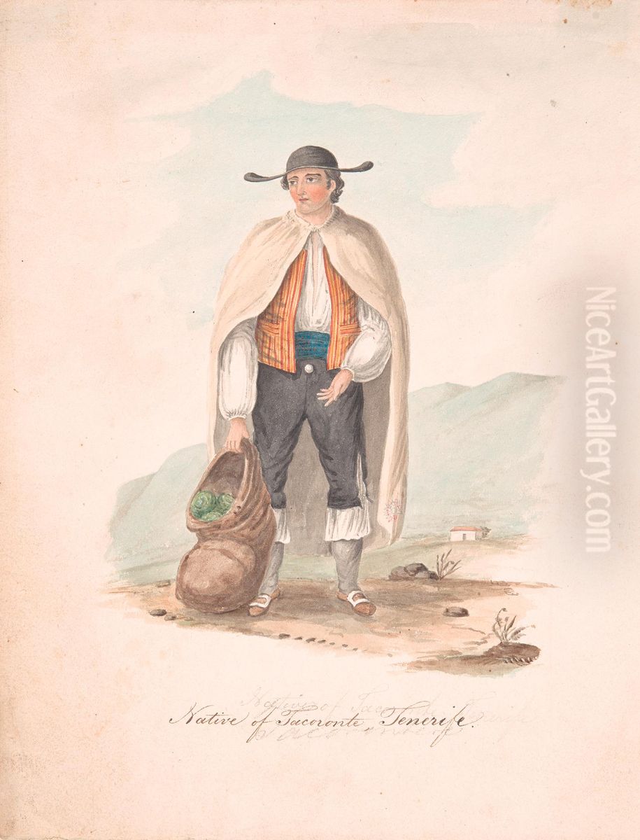 Native of Tacocronte, Tenerife Oil Painting by Alfred Diston