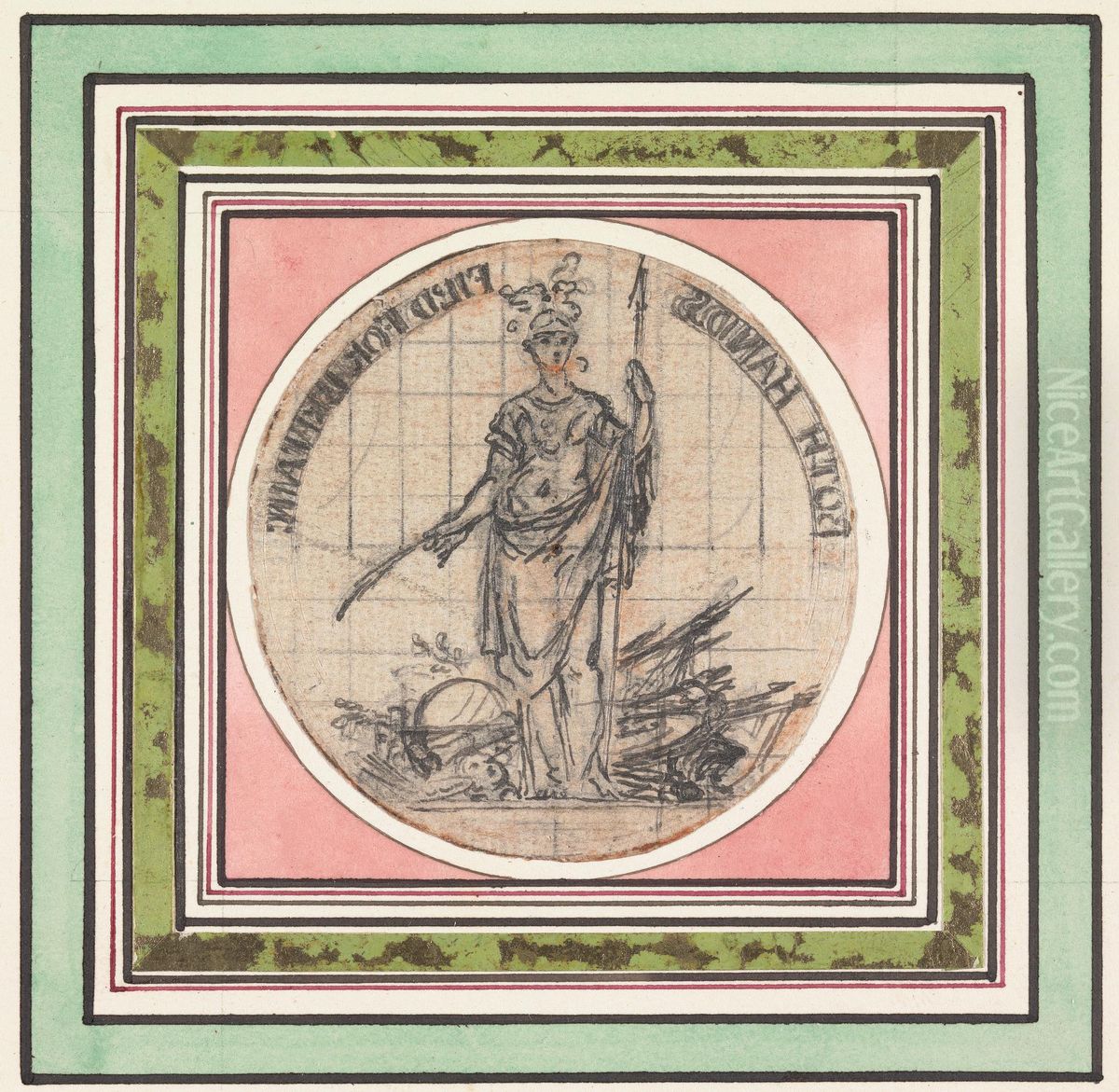 Boths Hand Fil'd for Britain Oil Painting by Hubert-Francois Gravelot