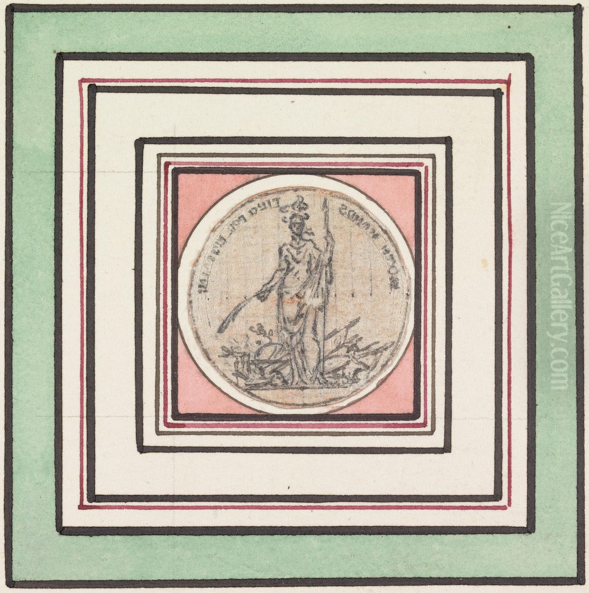 Both Hands Fil'd for Britain Oil Painting by Hubert-Francois Gravelot