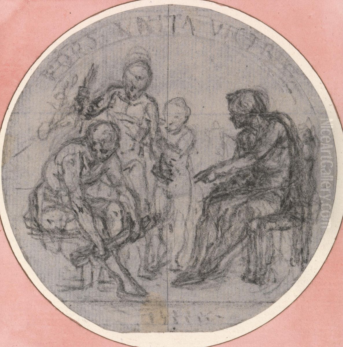 Concordia Victrix Oil Painting by Hubert-Francois Gravelot