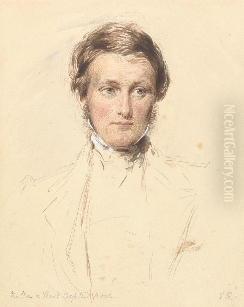 Hon. and Rev. Baptist Wriothesley Noel (1798-1873) Oil Painting by George Richmond