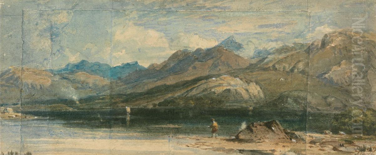 Llyn Dinas, North Wales Oil Painting by John Varley