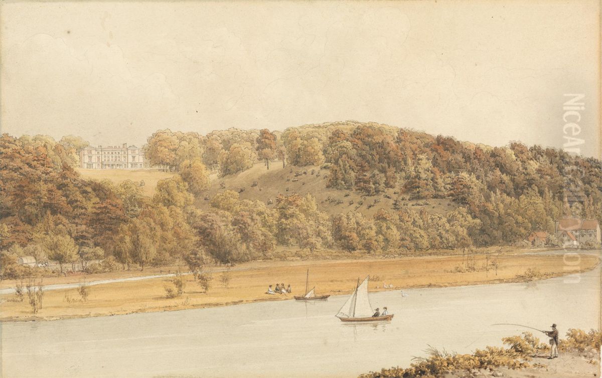 Park Place, Henley on Thames Oil Painting by William Westall