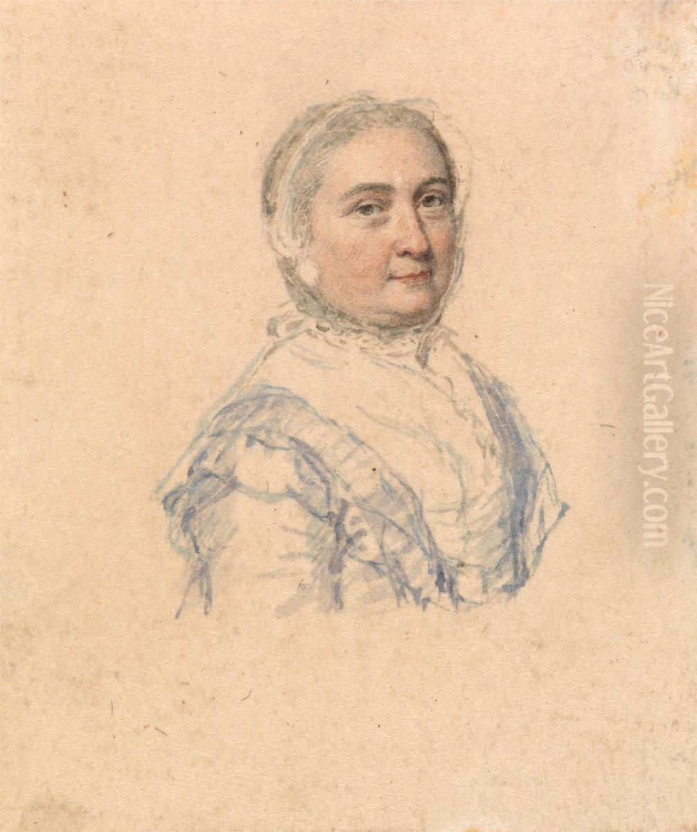 Portrait of a Woman taken from life, facing right Oil Painting by John Smart