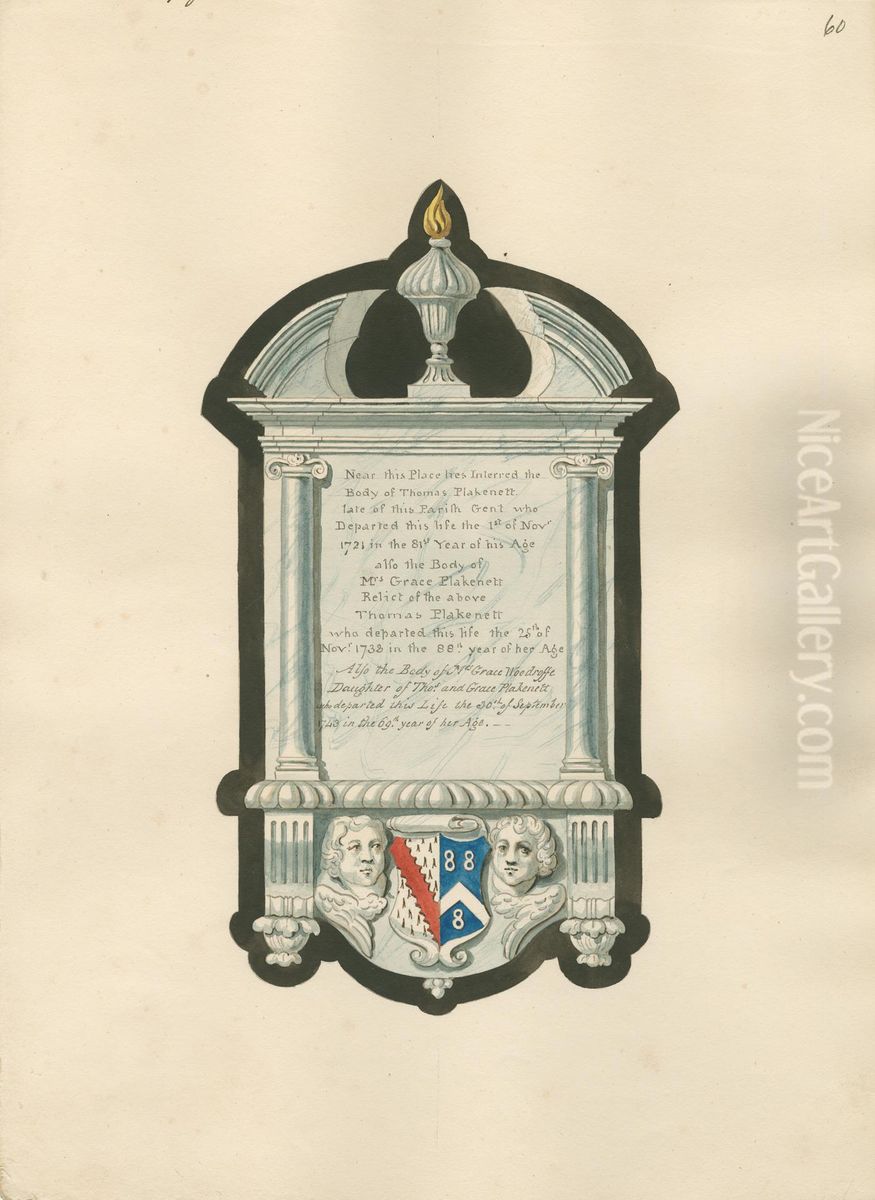 Memorial to Thomas Plankenett, Mrs. Grace Plankenett and Mrs. Grace Woodroofe from Chiswick Oil Painting by Daniel Lysons