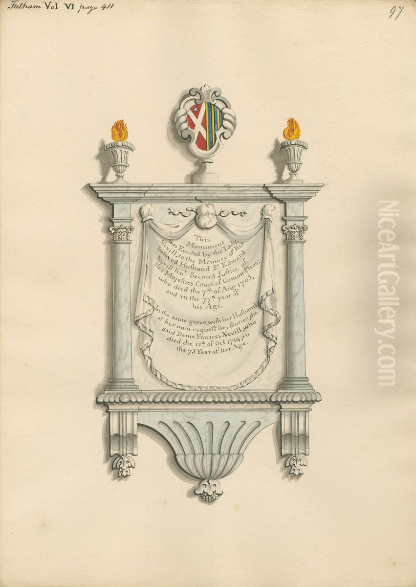 Memorial to Sir Edward and Dame Frances Nevill Oil Painting by Daniel Lysons
