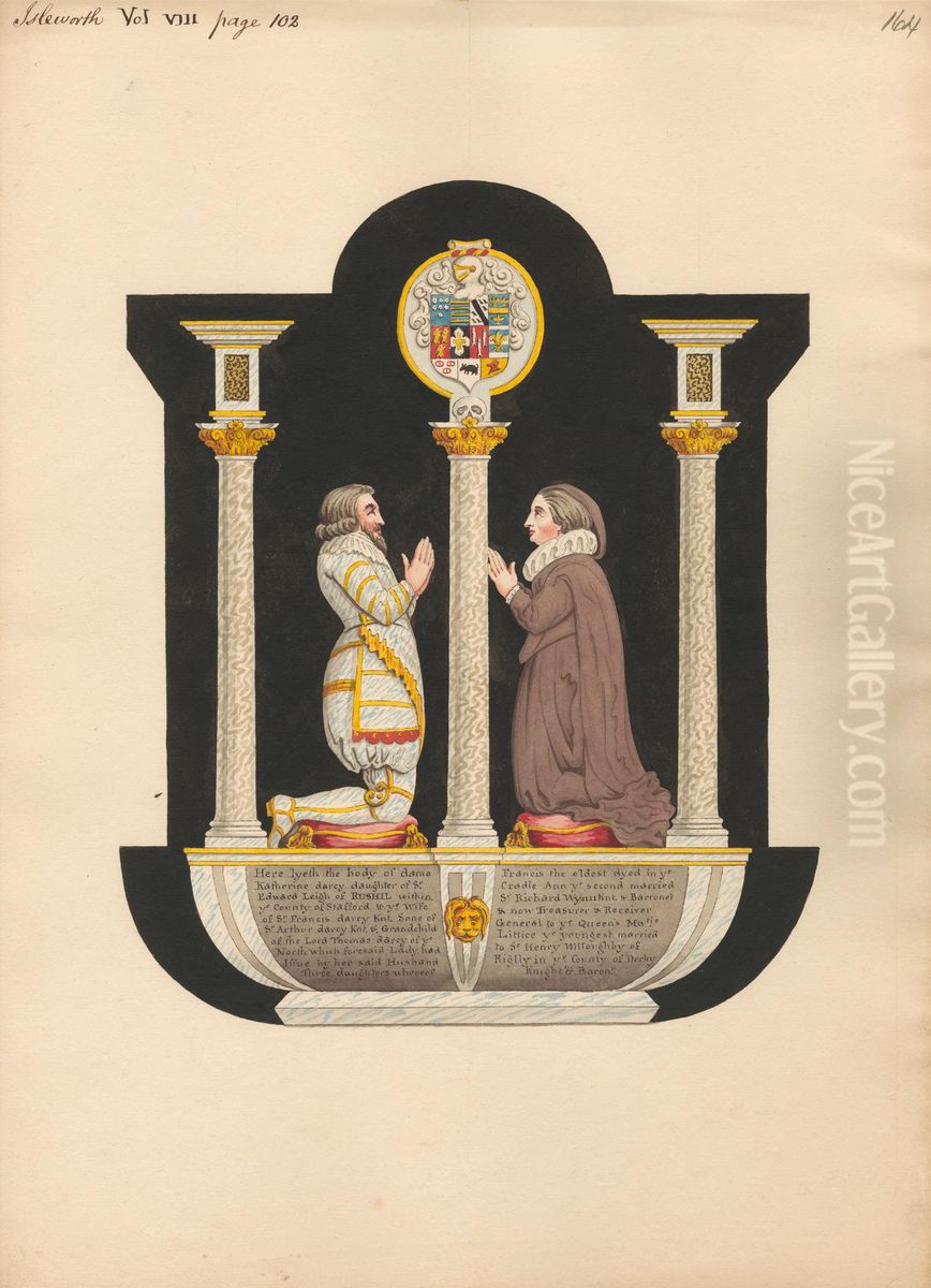 Tomb of Dame Katherine Darcy from Isleworth Church Oil Painting by Daniel Lysons