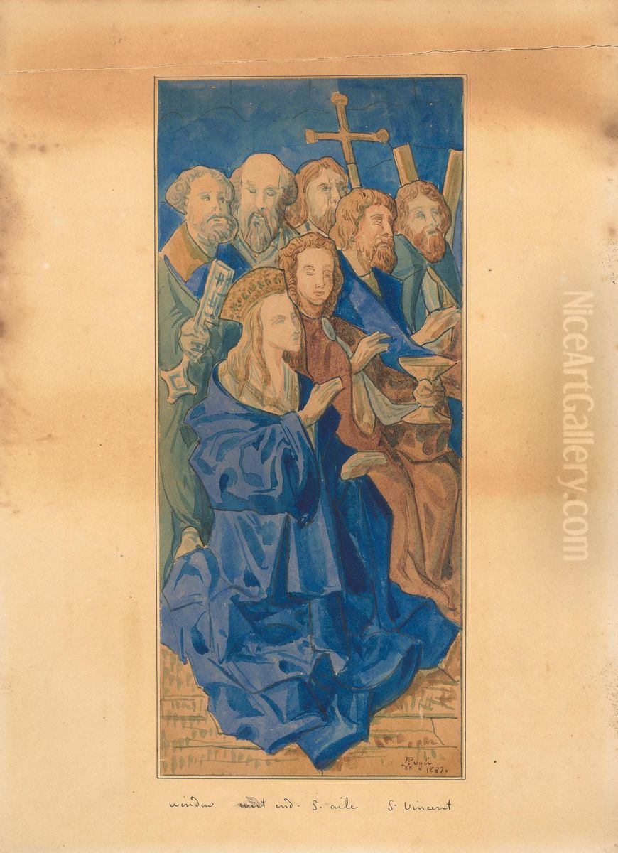 Window West End, South Aisle, Saint Vincent Oil Painting by Augustus Pugin