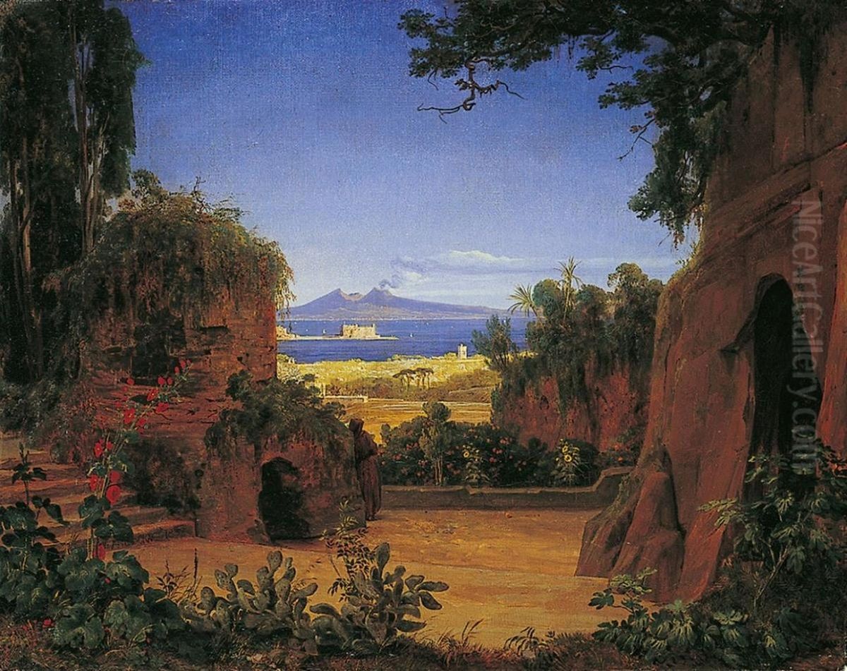 Vesuvlandschaft Oil Painting by August Ahlborn