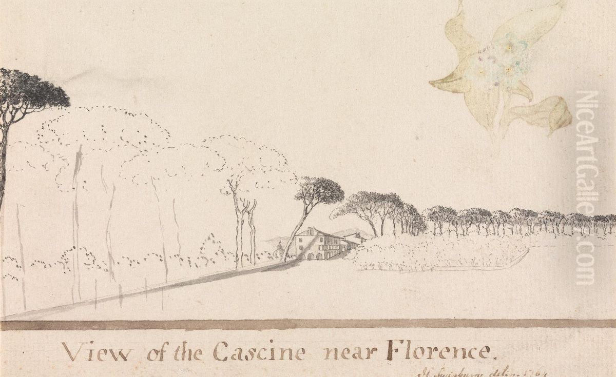 View of the Cascine Near Florence Oil Painting by Henry Swinburne