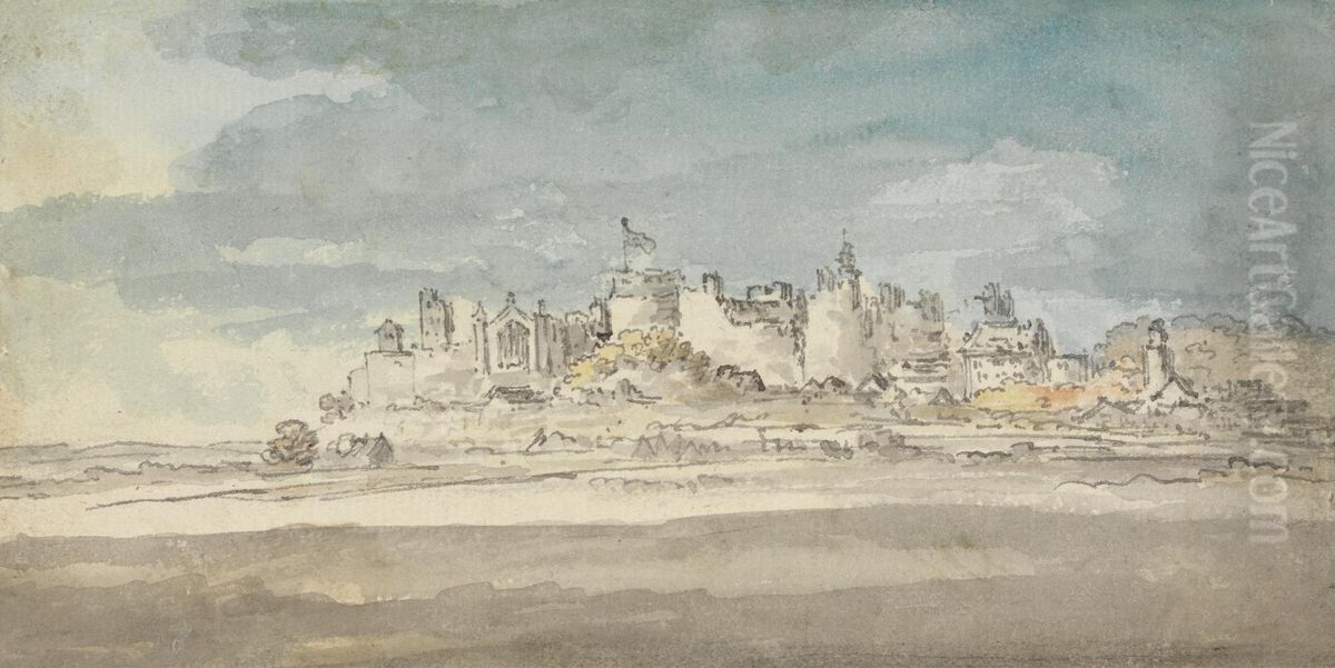 Windsor Castle Oil Painting by John Inigo Richards