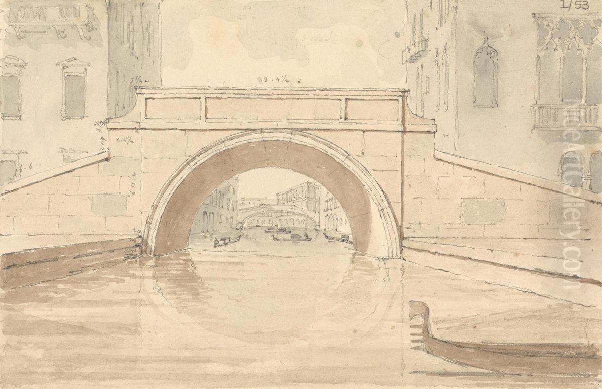 Study of a Bridge Oil Painting by Robert Smirke