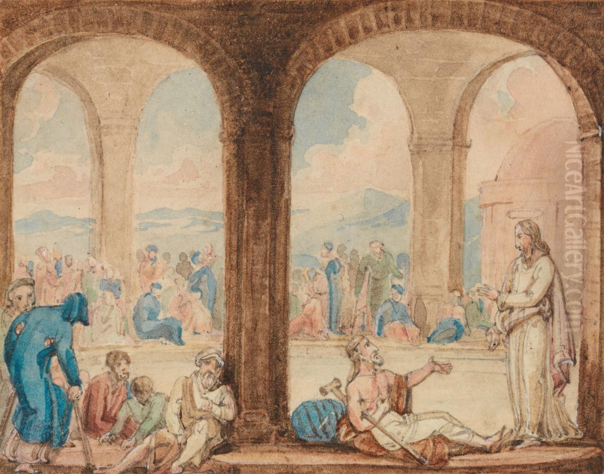 The Pool of Bethesda Oil Painting by John Martin