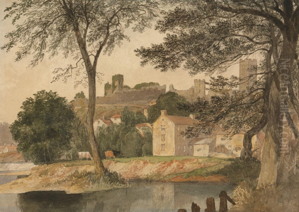 Richmond Castle, Yorkshire Oil Painting by John Thirtle