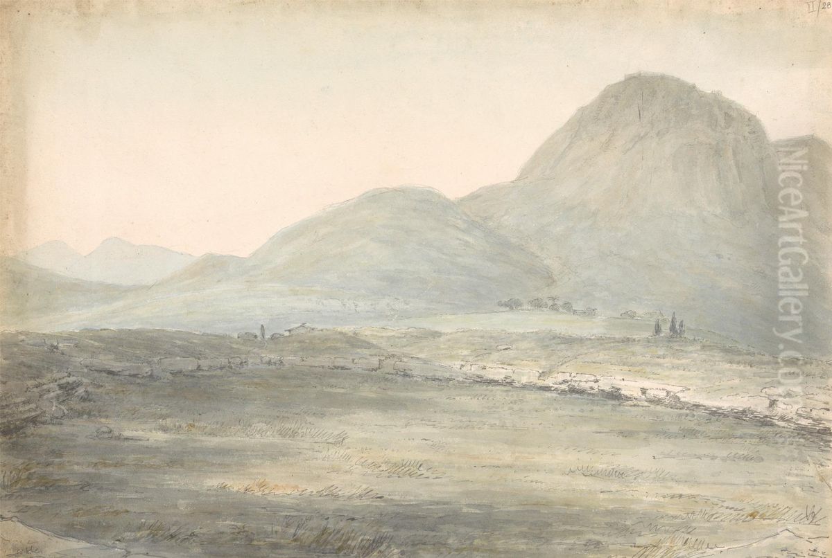 Remains of an Ancient Amphitheatre Near Corinth Oil Painting by Robert Smirke