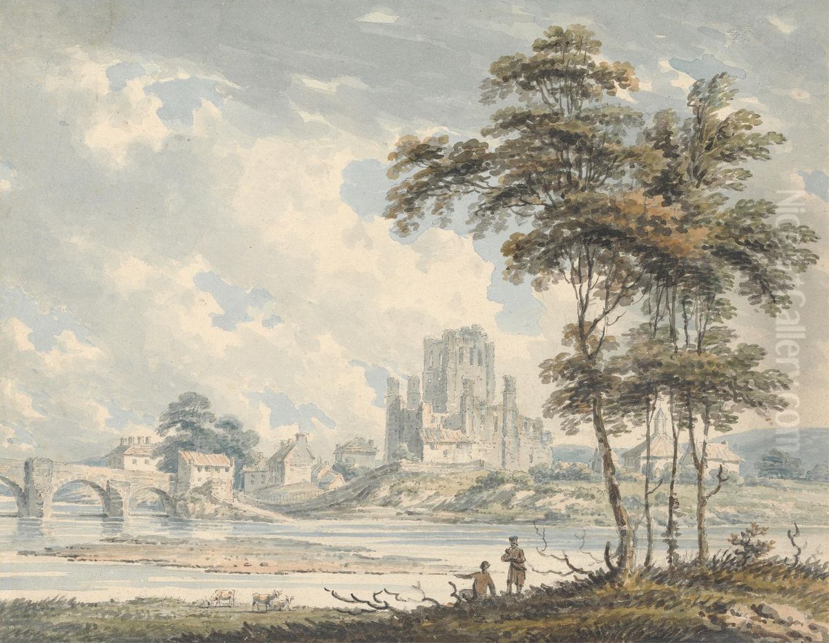 Kelso Abbey, Rosburghshire Oil Painting by Edward Dayes