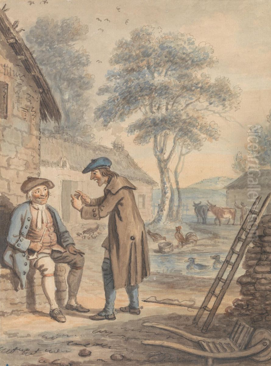 Design number 3 for The Gentle Shepherd Oil Painting by David Allan