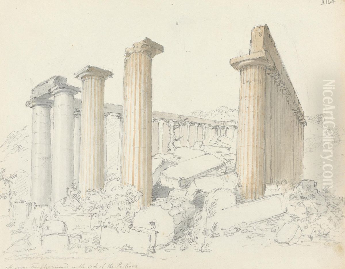 The Same Temple Viewed on the Side of the Postious Oil Painting by Robert Smirke