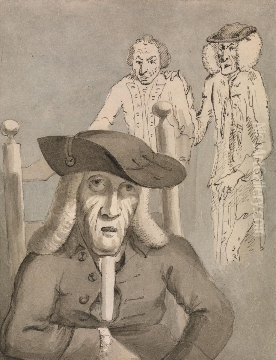 Dr. Messenger Monsey of Chelsea Hospital, 1693-1788 Oil Painting by John Thomas Smith