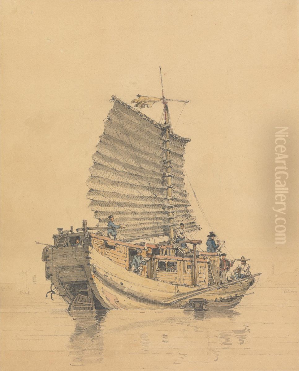 One of the Embassy Yachts Oil Painting by William Alexander