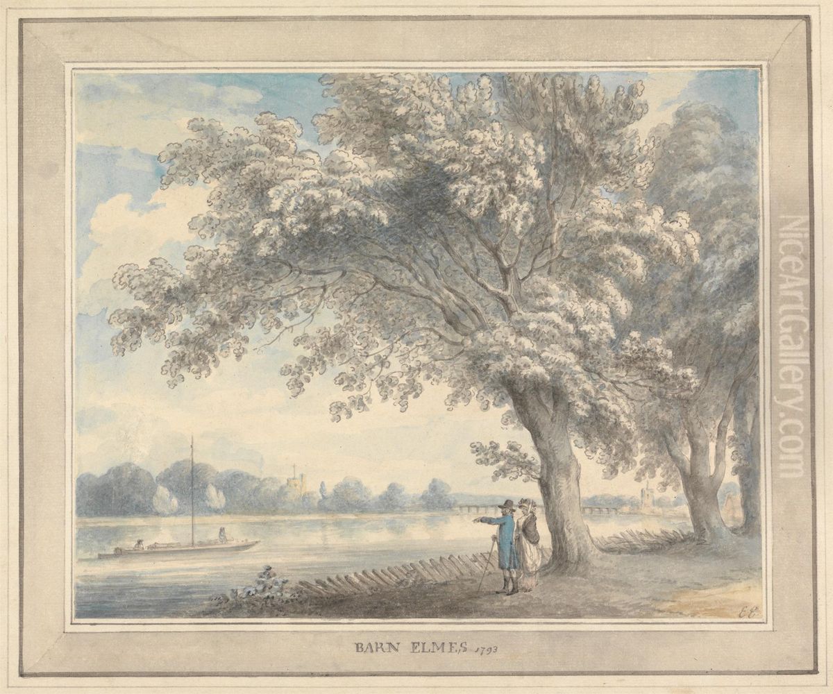 Barn Elmes Oil Painting by Edward Edwards