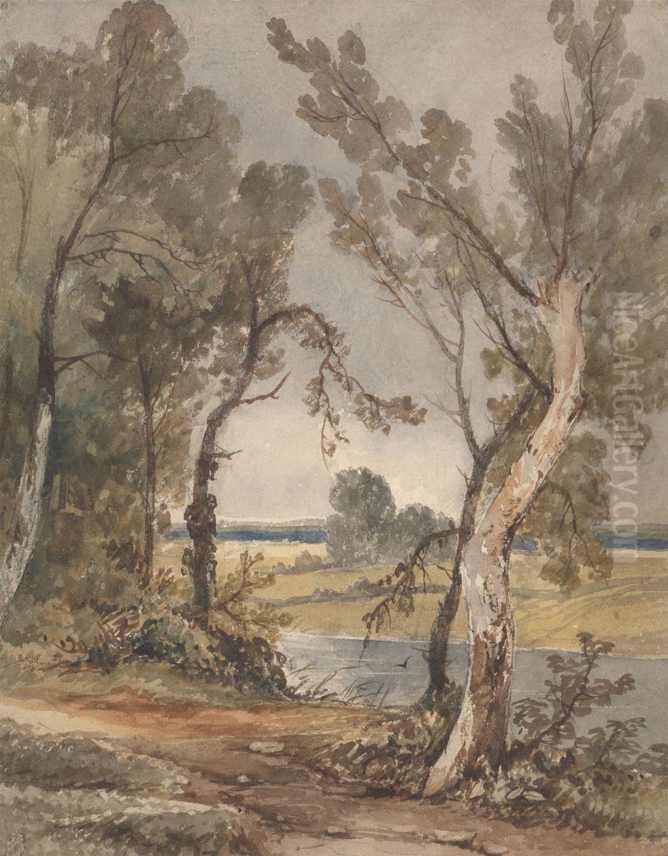 Near the Ferry going to Gott's, Leeds Oil Painting by John Thirtle