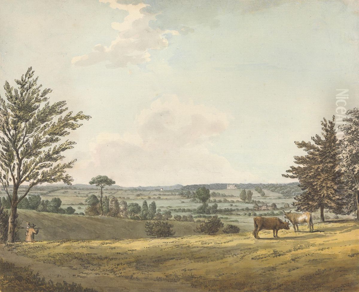 Englefield House, Berkshire Oil Painting by Samuel Hieronymus Grimm