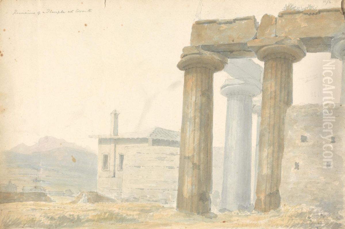 Remains of a Temple at Corinth Oil Painting by Robert Smirke