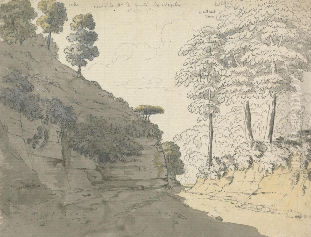 The Road from Santa Maria de Monte to Naples Oil Painting by Thomas Jones