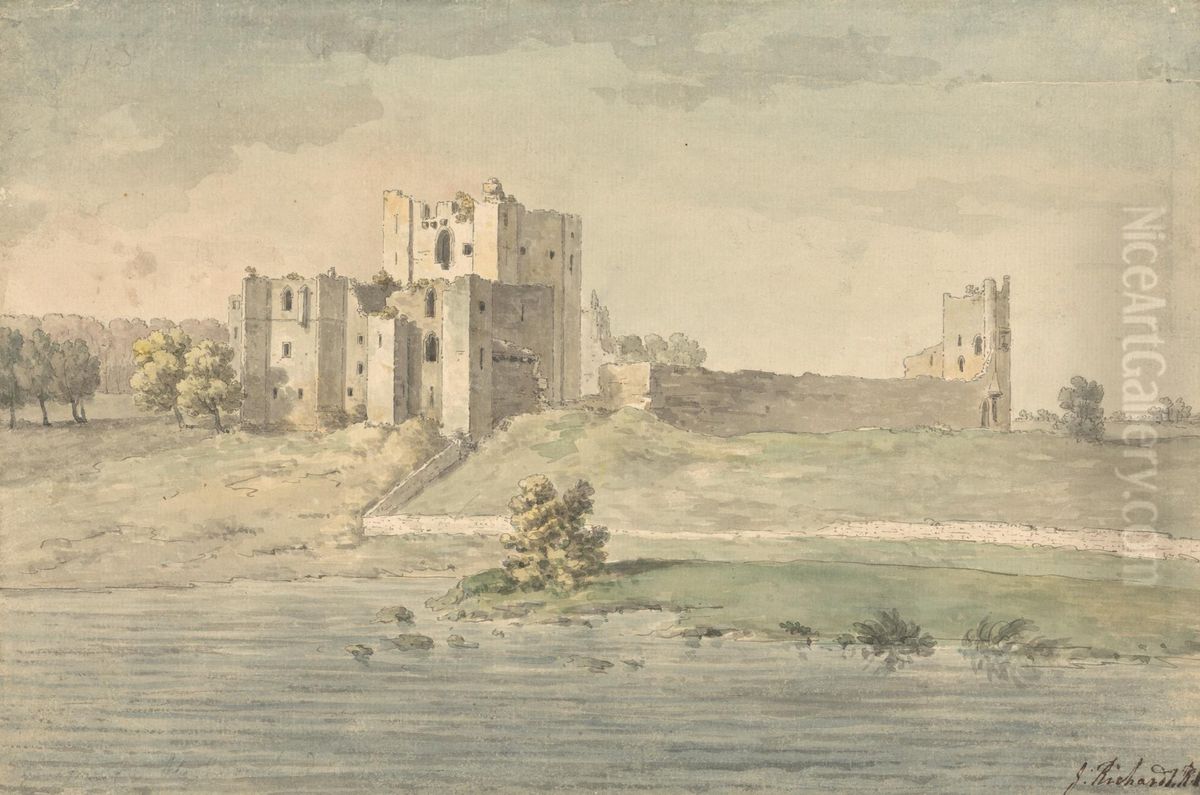 Brougham Castle Oil Painting by John Inigo Richards