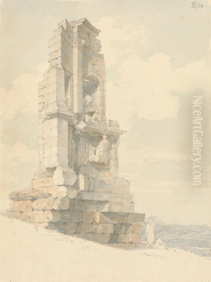 Philopappos Monument Oil Painting by Robert Smirke