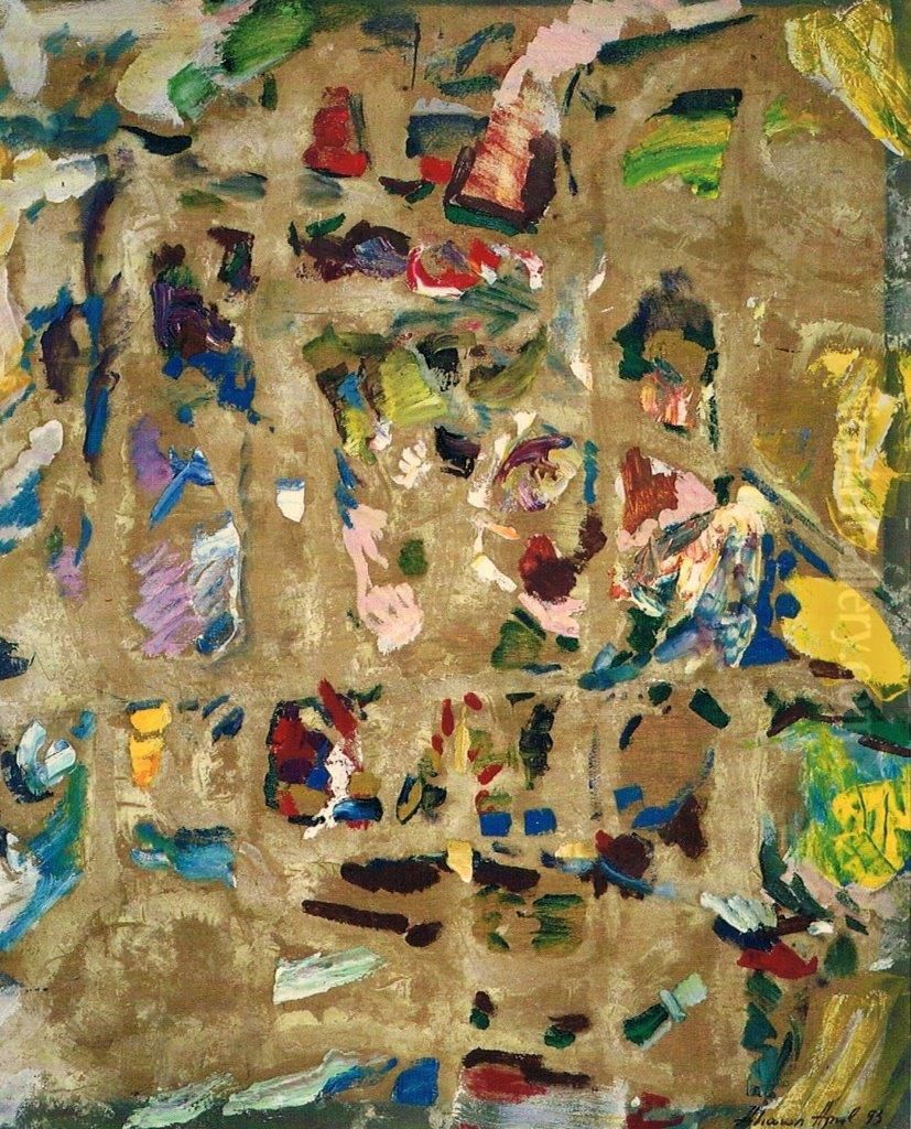 Gathering Oil Painting by Aharon April