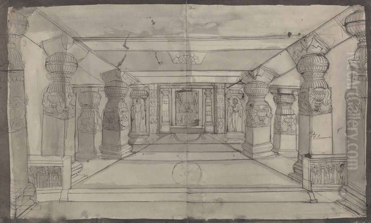 Paraswa Rama Sabha Oil Painting by Gangaram Chintaman Tambat