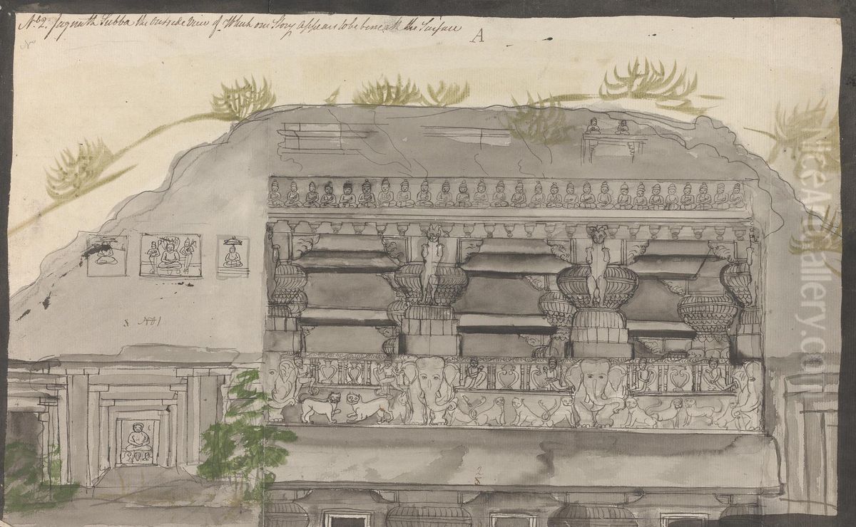 Jagannatha Sabha Oil Painting by Gangaram Chintaman Tambat