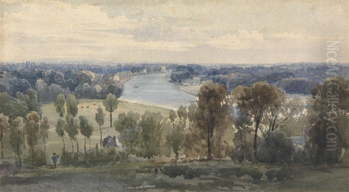 Richmond Hill Oil Painting by Copley Fielding
